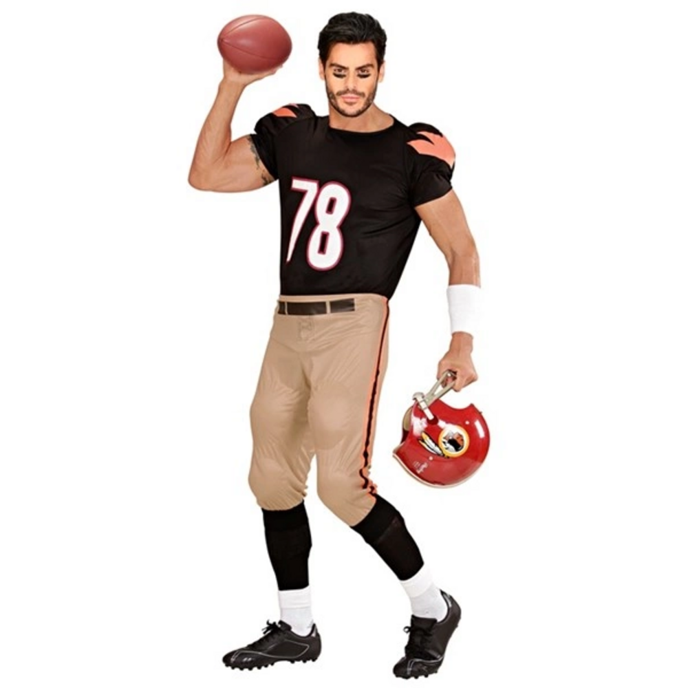AMERICAN FOOTBALL PLAYER  (stretch stuffed T-shirt, stuffed pants)