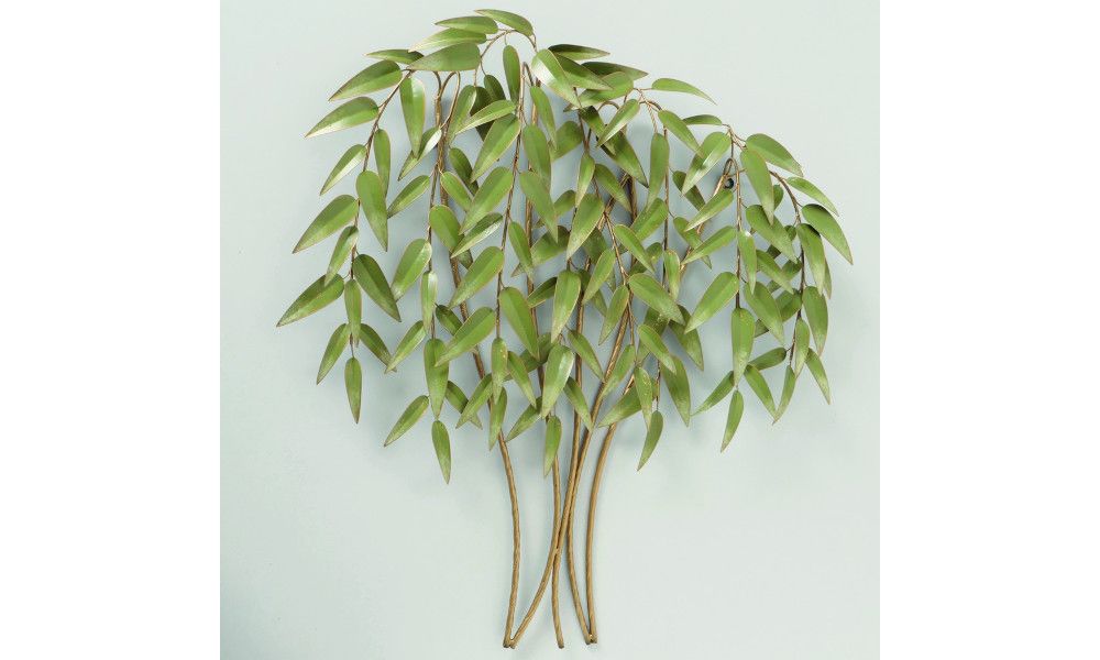 Wall object Bamboo, Tree, Mat, Iron, W 88,00 cm iron colour-mix