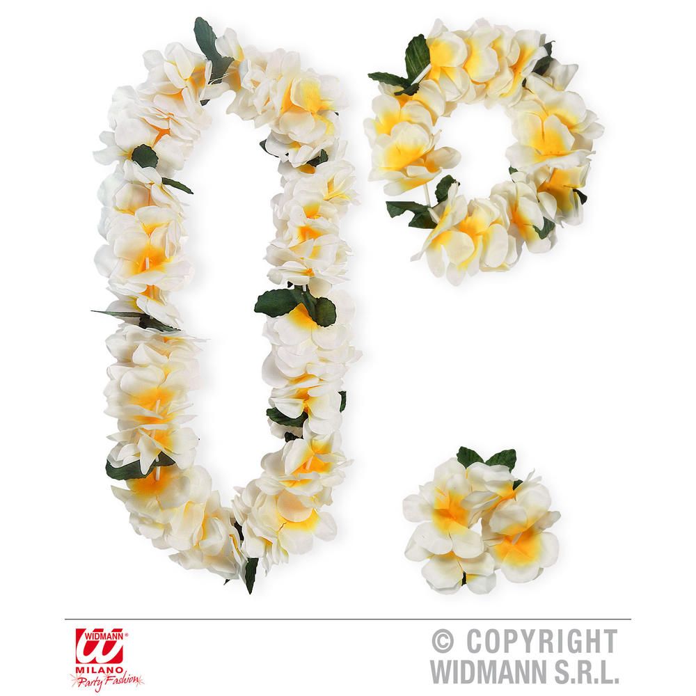 "DELUXE WAIKIKI HAWAIIAN SET" (lei, crown, bracelet)