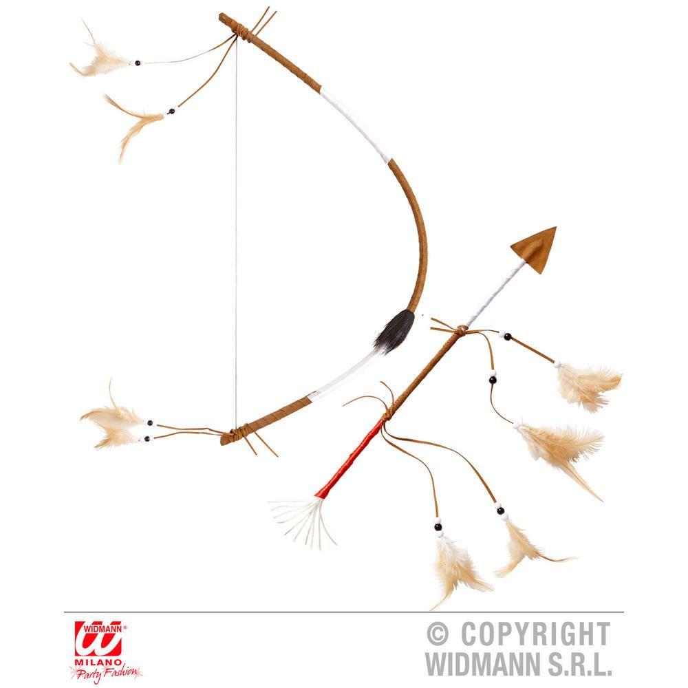 "AUTHENTIC INDIAN BOW & ARROW" 60 cm