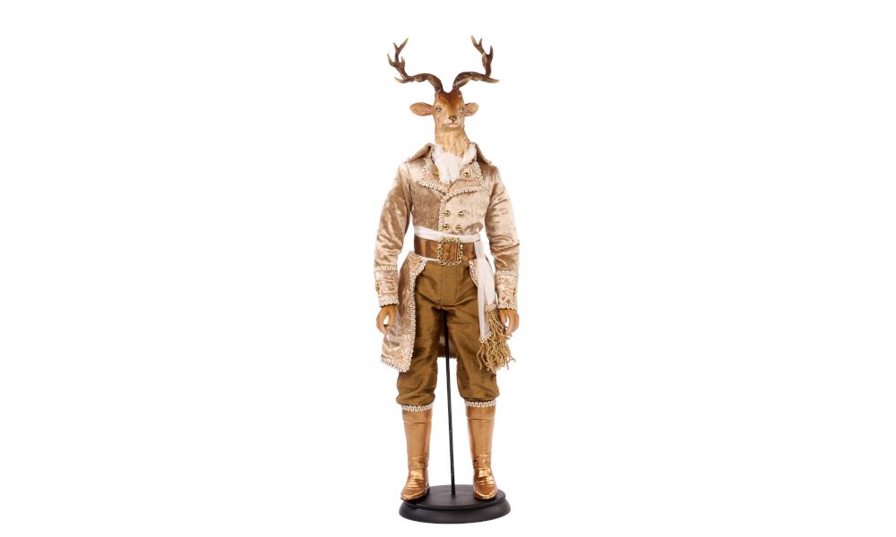 + COLONEL DEER DOLL W/STAND CHAMP 72CM