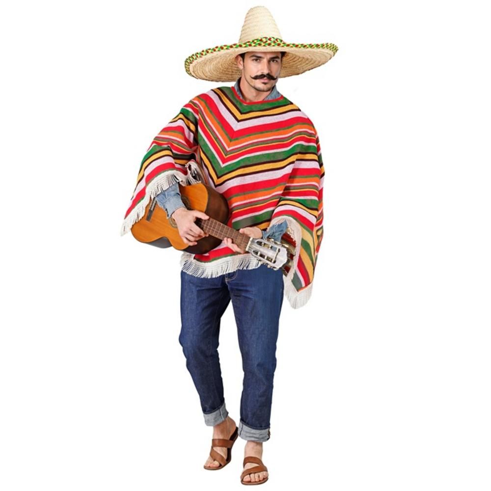 MEXICAN PONCHO in cotton canvas