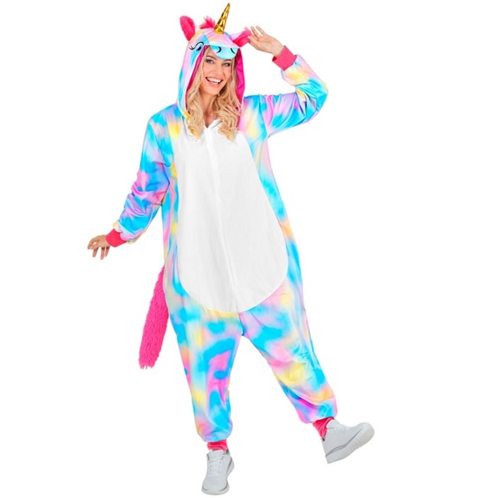 PLUSH ONESIE UNICORN (hooded jumpsuit) (L/XL)