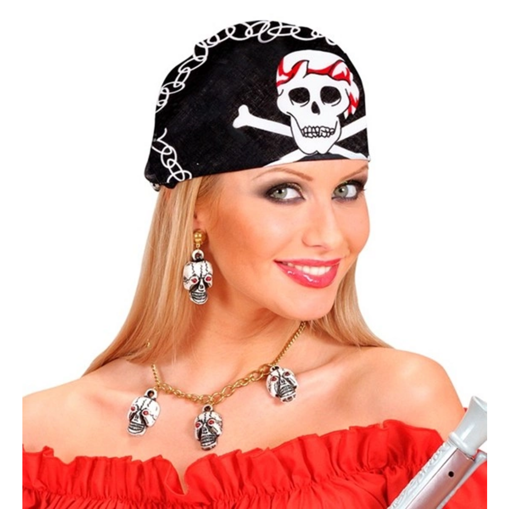 PIRATE SKULLS BANDANA  55x55 cm - 100% cotton