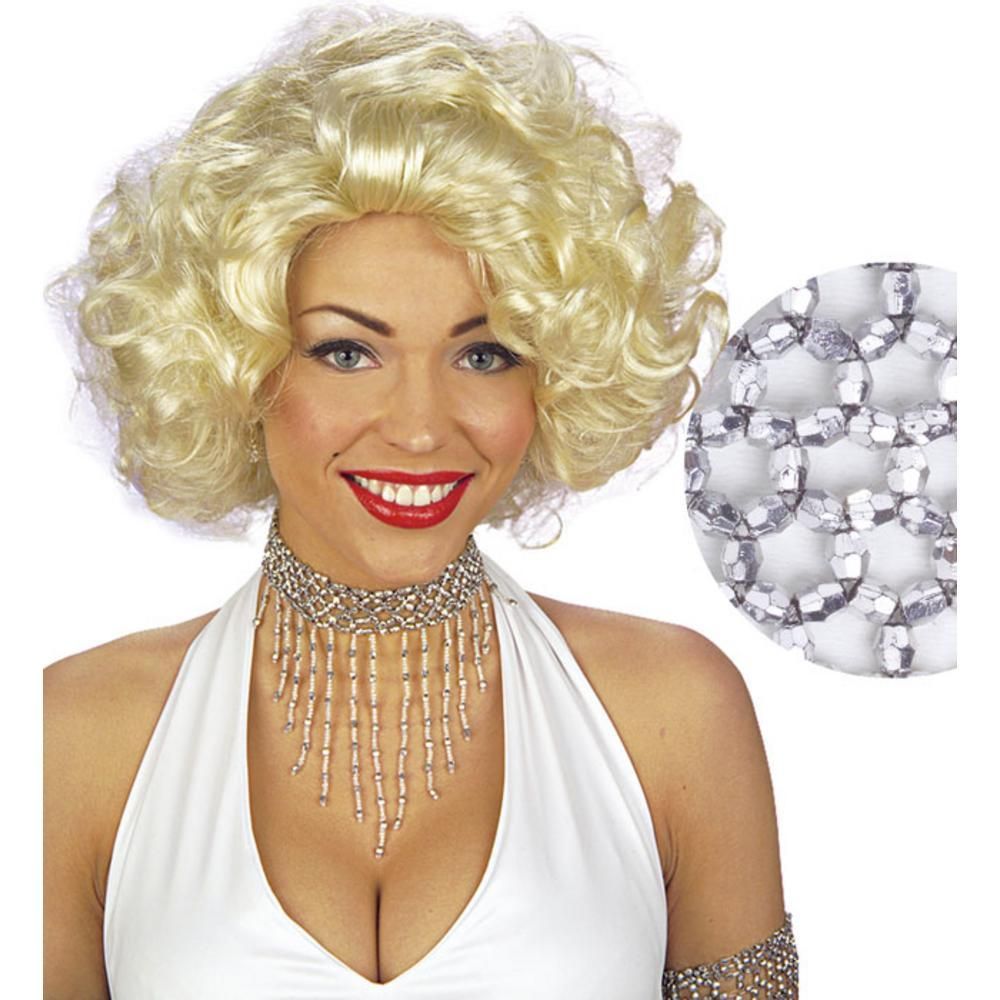 BEADED CHOKER  silver