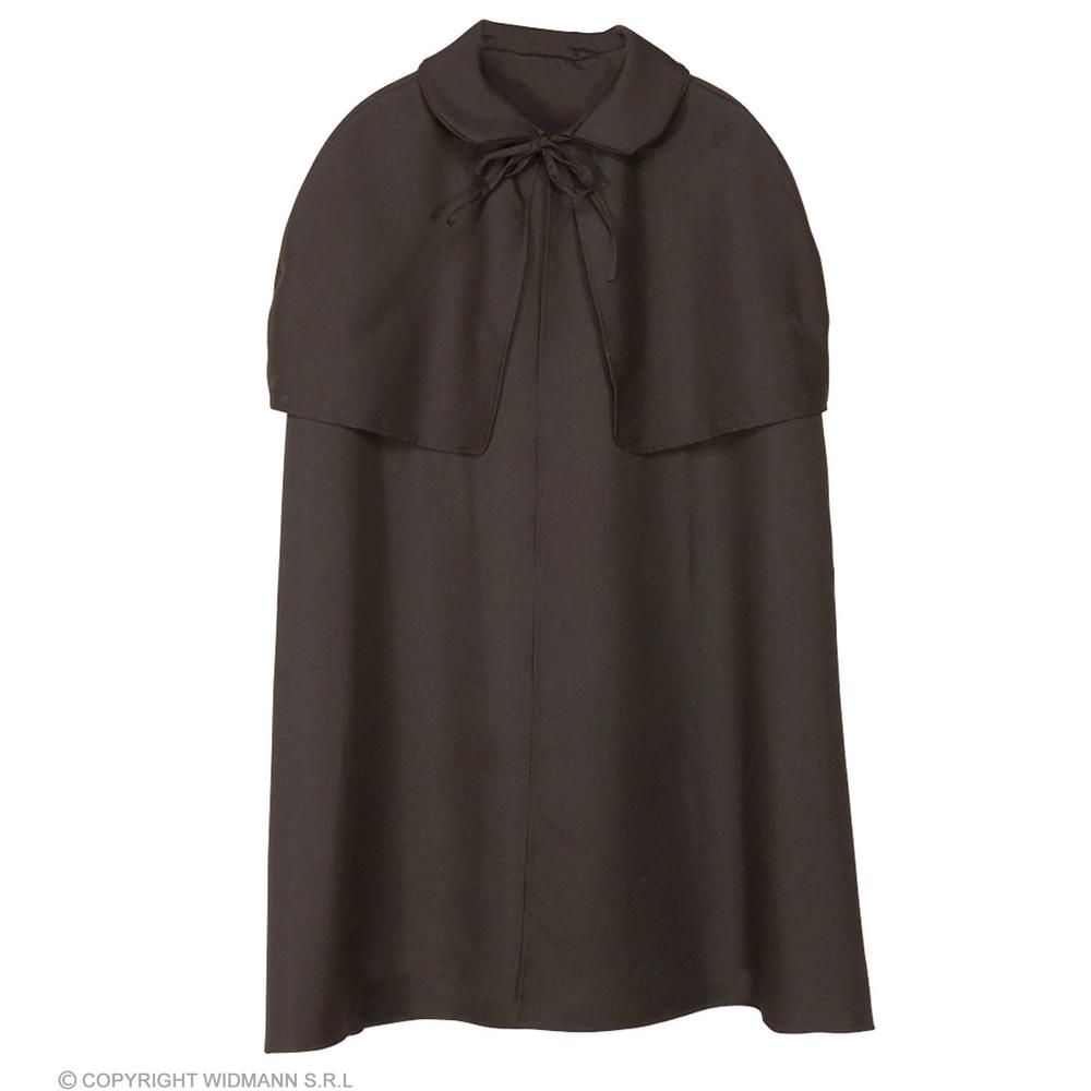 BLACK CAPE WITH TIPPET 100 cm