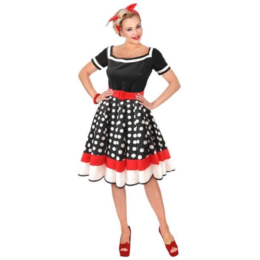 THE 50s FASHION  (dress with petticoat, belt)